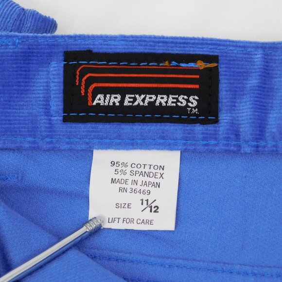 Air Express Women Blue 5 Pockets Cotton Blend Corduroy Pants Size 11/12 New VTG - Picture 5 of 9